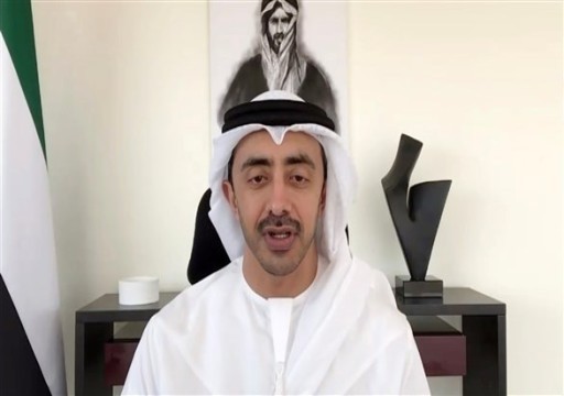 عبدالله بن زايد يبحث مع نظيره الإيراني القضايا الثنائية والإقليمية والدولية