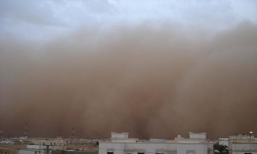 عاصفة رملية تضرب شمال السعودية