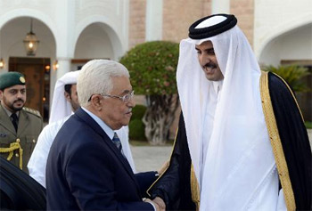 عباس يهاتف أمير قطر 	لبحث الأوضاع الفلسطينية