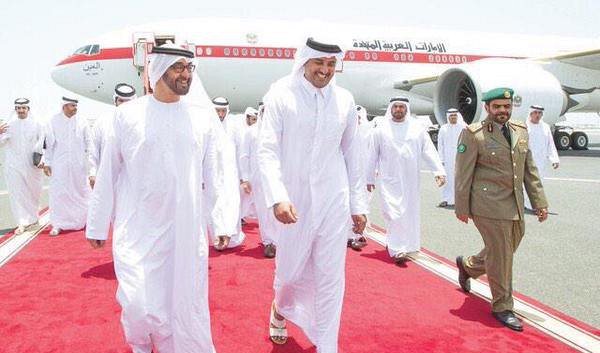 البحرين تشيد بزيارة محمد بن زايد إلى الدوحة 